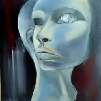 Peinture intitulée "L'autre regard" par Martine Dinet, Œuvre d'art originale, Huile
