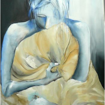Peinture intitulée "insomnie" par Martine Dinet, Œuvre d'art originale, Huile