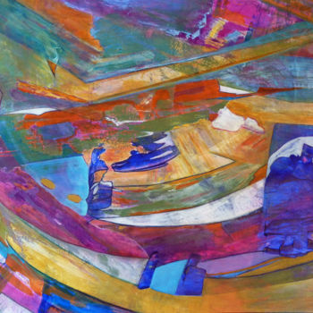 Peinture intitulée "passage-du-vent-40x…" par Martine Durand, Œuvre d'art originale