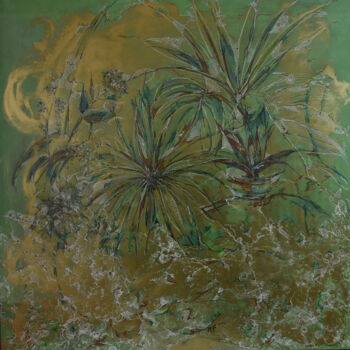 Peinture intitulée "Végétation luxurian…" par Martine Fleury, Œuvre d'art originale