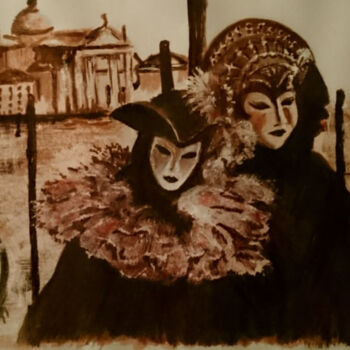 Pintura intitulada "Carnaval" por Martine Fleury, Obras de arte originais, Acrílico