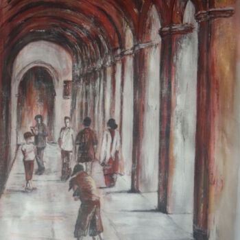 Painting titled "Venezia" by Martine Fleury, Original Artwork, Ink