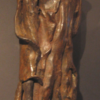 Sculpture titled "homme imparfait" by Martine France Moreau, Original Artwork, Bronze