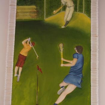 Peinture intitulée "Frapper dans la vie" par Martine Gagnon, Œuvre d'art originale, Huile
