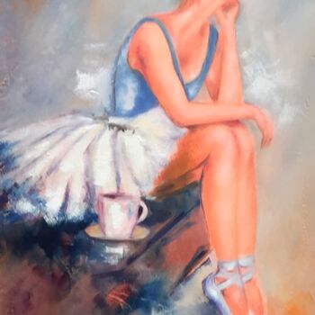 Pittura intitolato "La petite danseuse" da Martine Gregoire, Opera d'arte originale, Olio Montato su Telaio per barella in l…