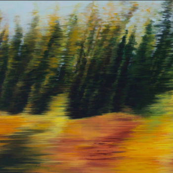제목이 "aller simple"인 미술작품 Martine Lafont로, 원작, 아크릴 나무 들것 프레임에 장착됨