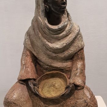 Sculpture titled "Moumna" by Martine Lee, Original Artwork, Bronze