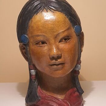 Sculpture intitulée "Tara" par Martine Lee, Œuvre d'art originale, Bronze