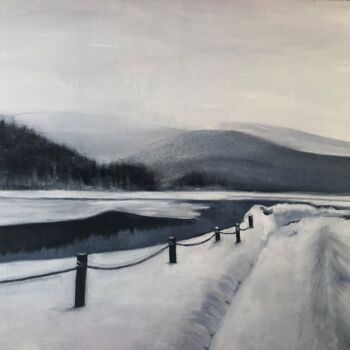 제목이 "Paysage d’hiver"인 미술작품 Martine Leonnov로, 원작, 기름