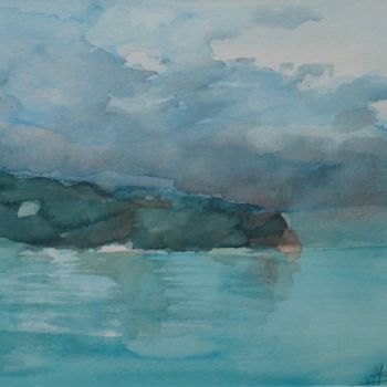 Peinture intitulée "mar(t)ine" par Martine Mengue Blanc, Œuvre d'art originale, Aquarelle