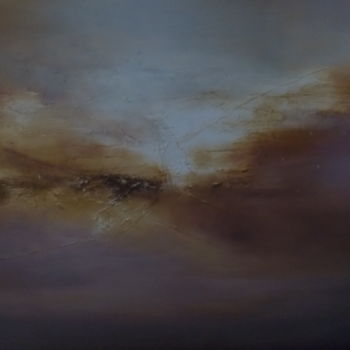 Painting titled "L'impossible horizon" by Martine Moreau, Original Artwork, Oil