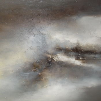 Peinture intitulée "Eloge à la brume" par Martine Moreau, Œuvre d'art originale, Huile