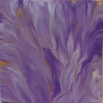 Картина под названием "FLAMME" - Martine Nexon, Подлинное произведение искусства, Акрил Установлен на Деревянная рама для но…