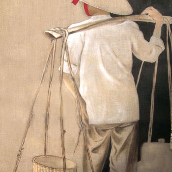 Peinture intitulée "Palanche au ruban r…" par Martine Petiot, Œuvre d'art originale, Acrylique