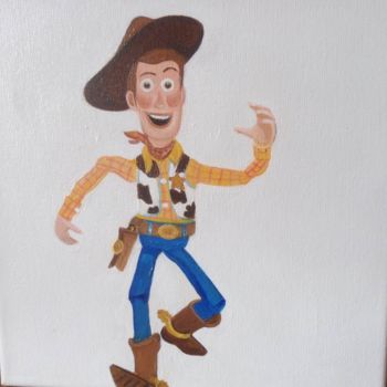 Painting titled "Shérif Woody" by Martine Ragot, Original Artwork, Acrylic