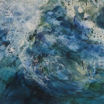 Pittura intitolato "vague2-" da Martine Vigroux, Opera d'arte originale, Acrilico