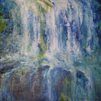 Peinture intitulée "chutes d'eau" par Martine Vigroux, Œuvre d'art originale