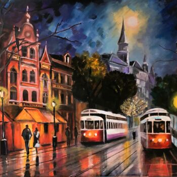 Painting titled "Sofian Transit" by Martine Weber, Original Artwork, Acrylic