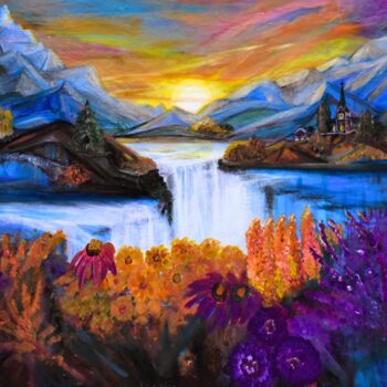 绘画 标题为“Autumn Falls” 由Martine Weber, 原创艺术品, 丙烯