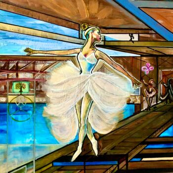 Painting titled "May We Dance" by Martine Weber, Original Artwork, Acrylic