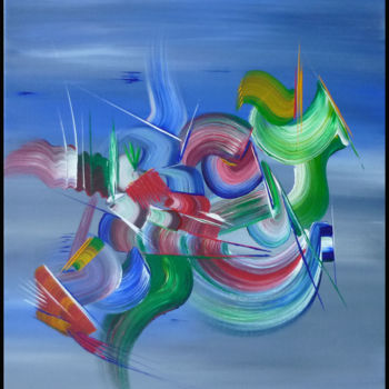 Pintura titulada "Peinture abstraite…" por Martine Belfodil, Obra de arte original, Acrílico