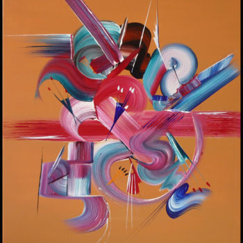 Schilderij getiteld "Peinture abstraite…" door Martine Belfodil, Origineel Kunstwerk, Acryl