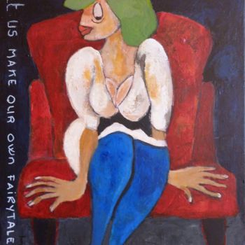 Malerei mit dem Titel "conte de fée" von Martine Flory, Original-Kunstwerk, Acryl