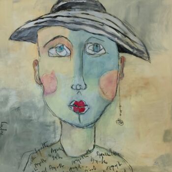 Painting titled "AGATHE" by Martine Flory, Original Artwork, Acrylic