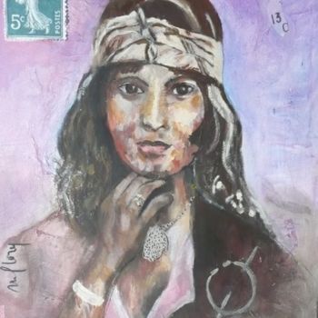 Painting titled "MABROUKA" by Martine Flory, Original Artwork, Other