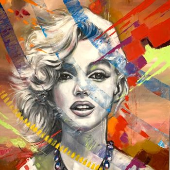 Pittura intitolato "Marilyn" da Martine Perugini, Opera d'arte originale, Olio