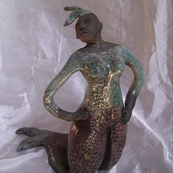 Sculpture titled "le poisson" by Martine Philis, Original Artwork