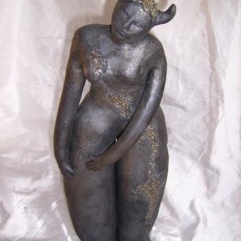 Sculpture titled "le taureau" by Martine Philis, Original Artwork, Ceramics