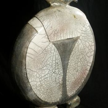雕塑 标题为“boite en raku” 由Martine Philis, 原创艺术品, 陶瓷