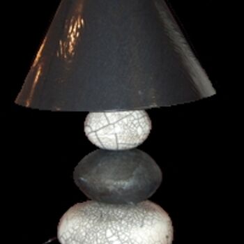 Sculpture intitulée "lampe en raku" par Martine Philis, Œuvre d'art originale, Céramique