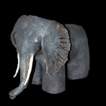 Sculpture titled "elephant" by Martine Philis, Original Artwork, Ceramics