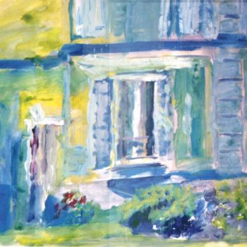 Peinture intitulée "la maison verte" par Martine-Marie Rioual, Œuvre d'art originale