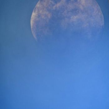 Peinture intitulée "Lune bleue" par Martine Salendre, Œuvre d'art originale, Autre