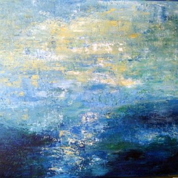 Peinture intitulée "ciel" par Martine Zendali, Œuvre d'art originale, Huile
