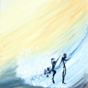 Peinture intitulée "Raz de marée" par M Art'In, Œuvre d'art originale