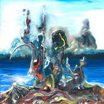 Pittura intitolato "Fukushima" da M Art'In, Opera d'arte originale