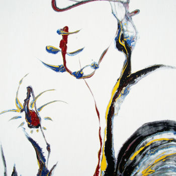 Peinture intitulée "Cerf-volant" par M Art'In, Œuvre d'art originale