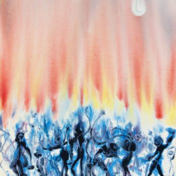 Schilderij getiteld "chaud-froid" door M Art'In, Origineel Kunstwerk