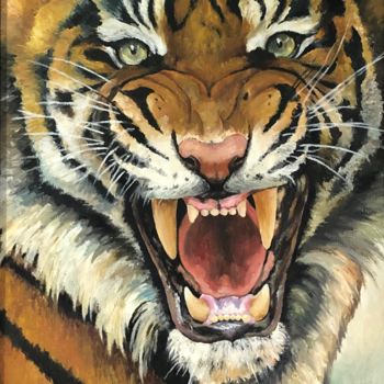 Pintura titulada "Tiger" por Ilya Martynov, Obra de arte original, Oleo