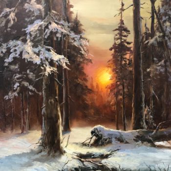 Pintura titulada "forest" por Ilya Martynov, Obra de arte original, Oleo