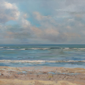 Ζωγραφική με τίτλο "The Sea" από Martins Krumins, Αυθεντικά έργα τέχνης, Ακρυλικό