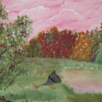 Painting titled "le ciel rose.JPG" by Martin Laframboise, Original Artwork