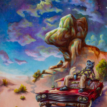 Peinture intitulée "Las Vegas Psychedel…" par Marty Crouz, Œuvre d'art originale, Acrylique