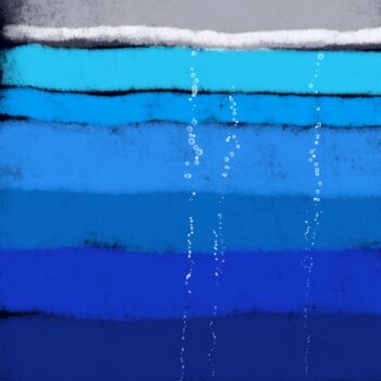 Painting titled "Deep Blue 1" by Martyn Dymott, Original Artwork, Digital Painting