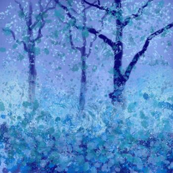 Картина под названием "Wild Botanical - Bl…" - Martyn Dymott, Подлинное произведение искусства, Цифровая живопись