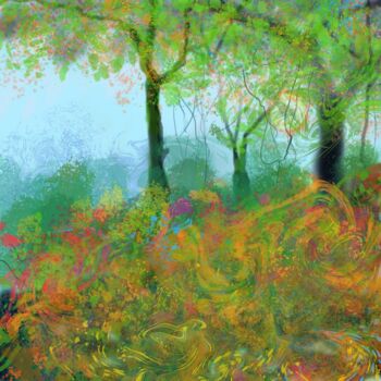 Painting titled "Wild Botanical - Ps…" by Martyn Dymott, Original Artwork, Digital Painting